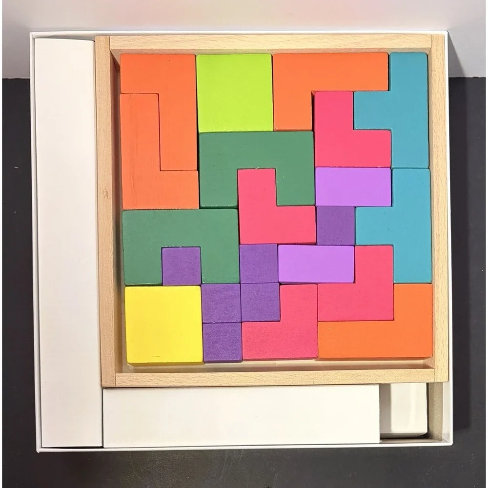 MindWare 3D Pattern Play Color Learn Through Play Wooden Blocks Ages 3+